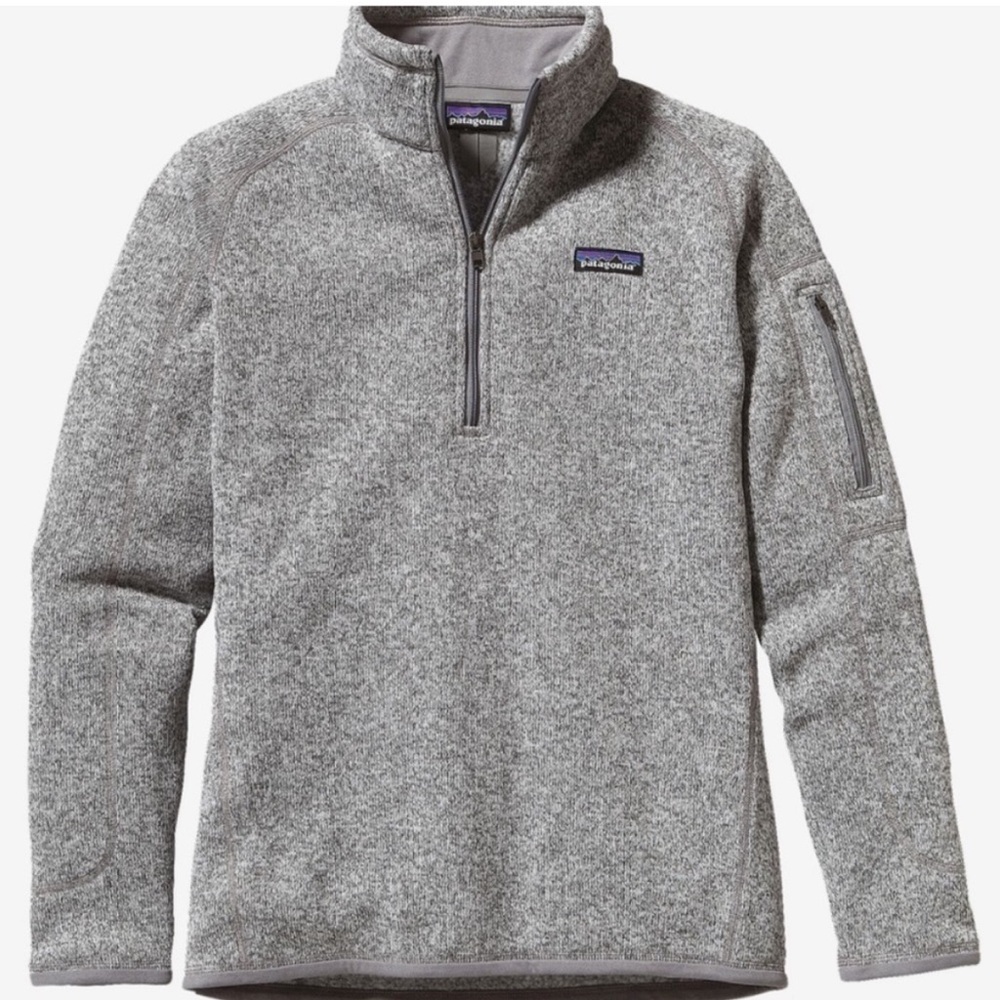 Women’s Patagonia Better Sweater 1/4-Zip Fleece, Birch White, sz S